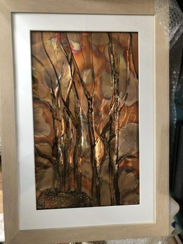 Copper trees embossing